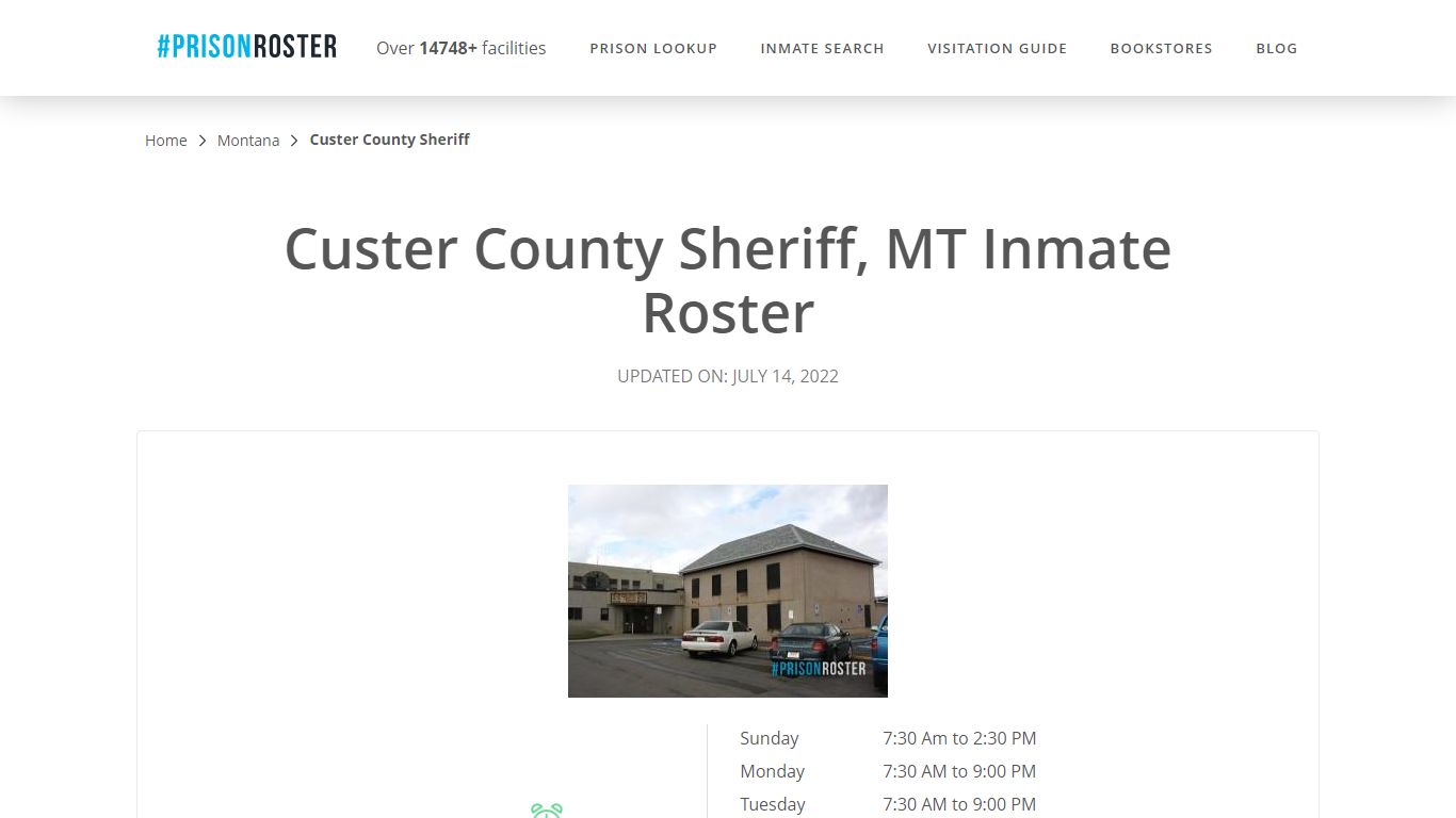 Custer County Sheriff, MT Inmate Roster